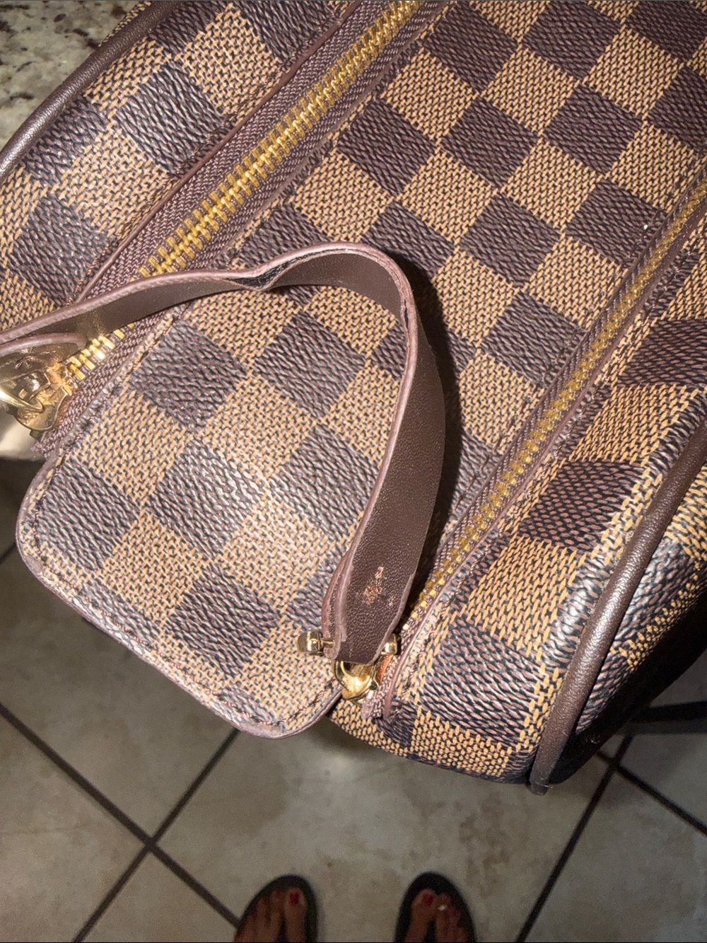 Authentic Louis Vuitton Damier Ebene Toiletry Pouch Brown - Picture 9 of 15